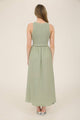Mixed Media Midi - Light Olive