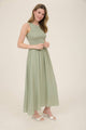 Mixed Media Midi - Light Olive