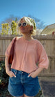coral button up cardigan