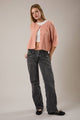 coral button up cardigan