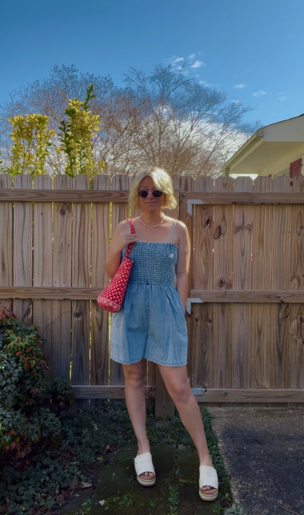 denim romper