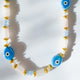 evil eye pink and blue beaded Necklace