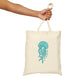  hand-drawn jellyfish canvas tote bag
