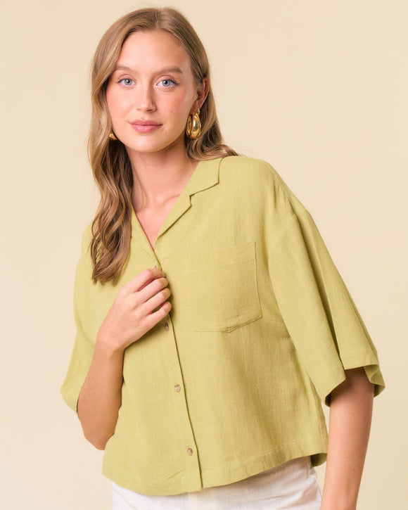 kiwi linen blend shirt