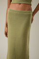 olive green knit skirt